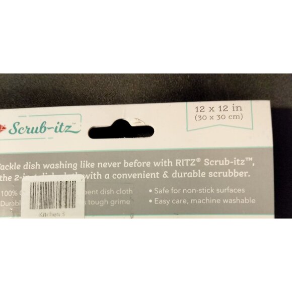 Ritz Gnome Scrub Itz 2 Pack 12x12 Soft Cotton Dish Cloths Valentine Hearts - Picture 6 of 6